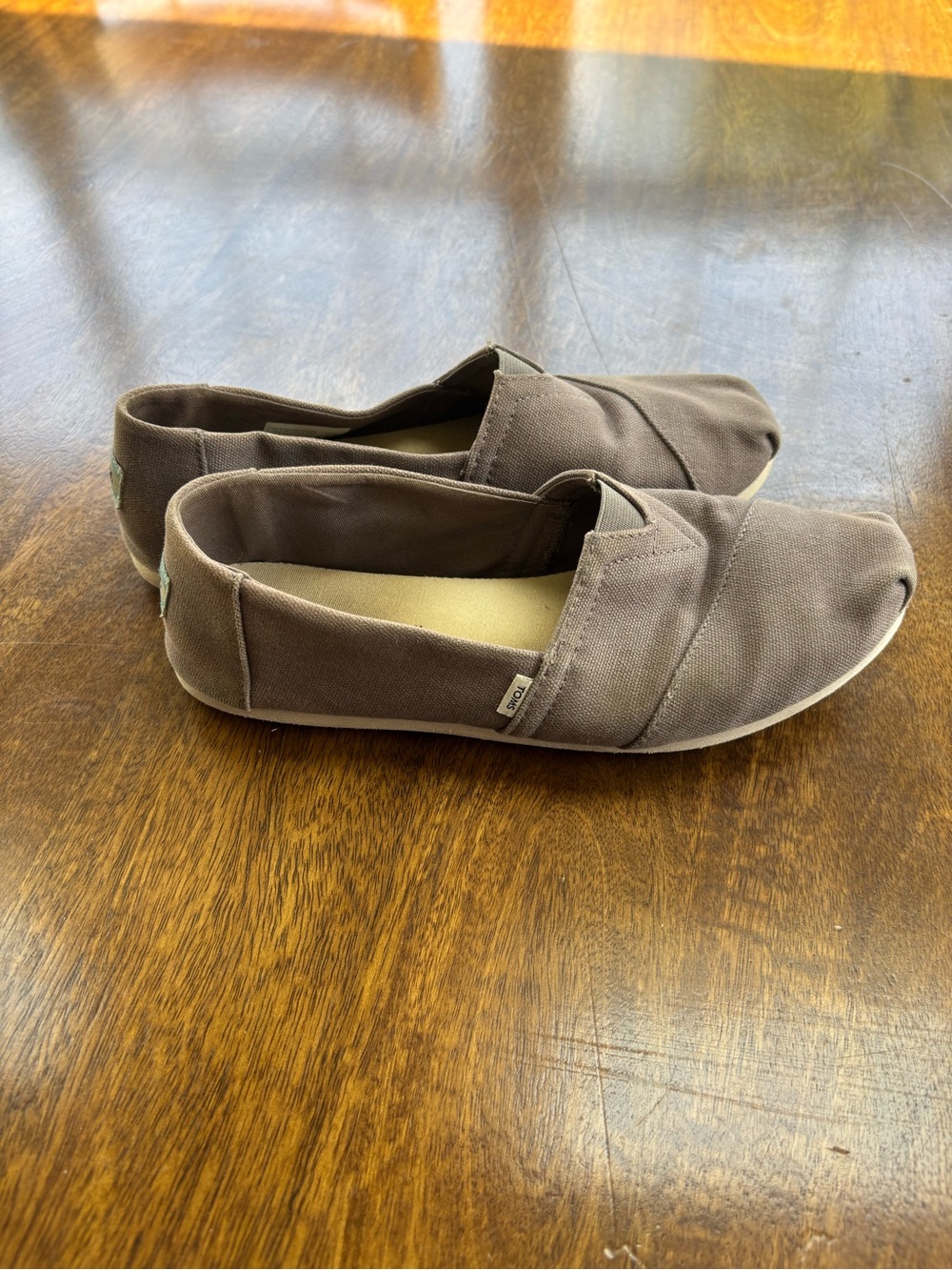 TOMS Classic Slip-On Canvas Shoes - Grey - Picture 2 of 4